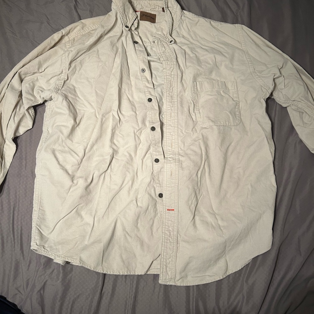 St. John's Bay Light Tan Casual Button-Down Shirt